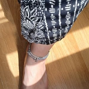New crystal & 925 sterling silver ankle bracelet